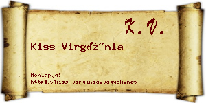 Kiss Virgínia névjegykártya