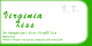 virginia kiss business card